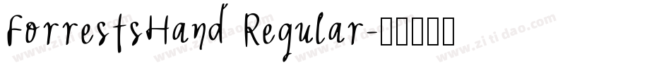ForrestsHand Regular字体转换